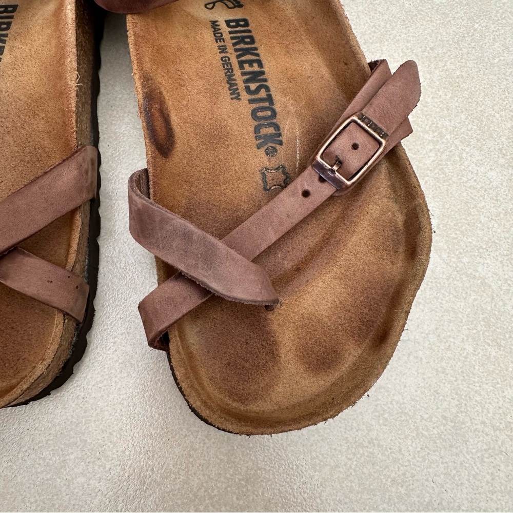 Birkenstock Yara Habana Oiled Leather Regular Width Ankle Strap Sandals Size 38 - Picture 4 of 9